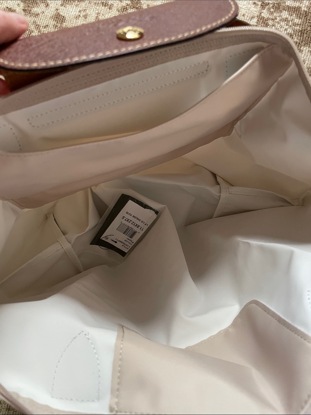NWOT Longchamp Le Pliage Large Shoulder Tote -Paper - Picture 7 of 9